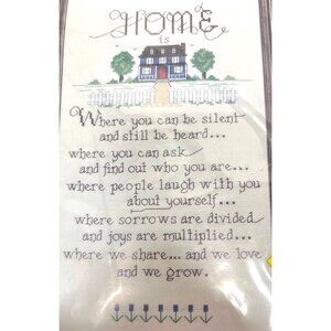 Janlynn Cross Stitch Kit #64-13 Printed Home Sampler 10" X 18" Stamped